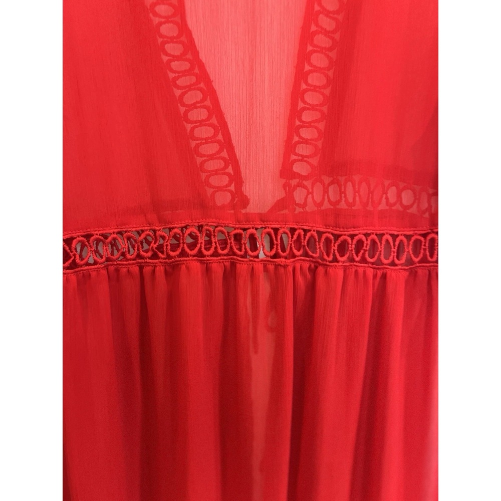 New York Company Sheer Embroidered Eyelet Cover‎ up Kimono Size S Resort Beach - Picture 14 of 16